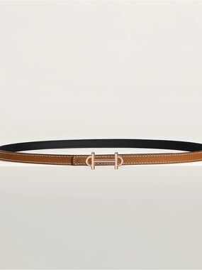 Hermes BNIB Gamma belt buckle & Reversible leather strap 13 mm